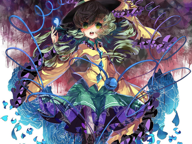 Woman hat dress bird arm free wallpaper for desktop - medium preview image