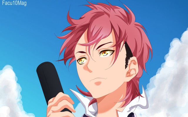 Man pink hair knife looking free wallpaper for desktop - medium preview image