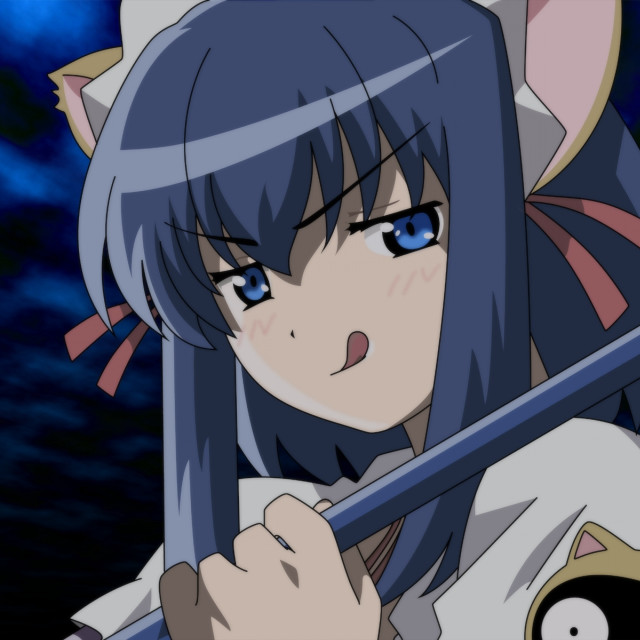 Anime girl blue eyes sword free wallpaper for tablet - medium preview image