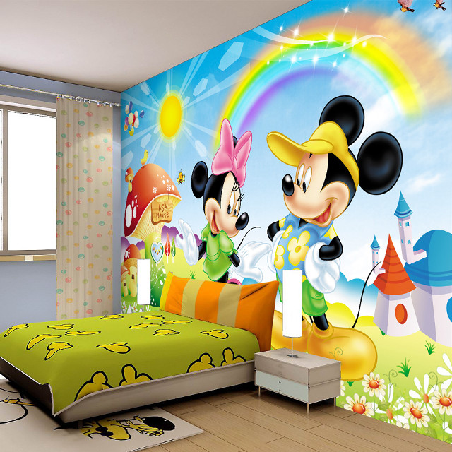 Mickey mouse mural bedroom green free wallpaper for tablet - medium preview image