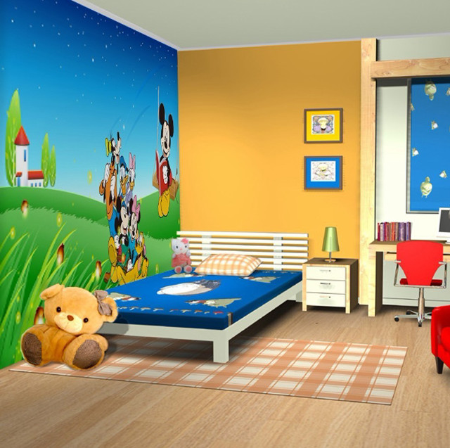 Bedroom mickey mouse mural teddy free wallpaper for tablet - medium preview image