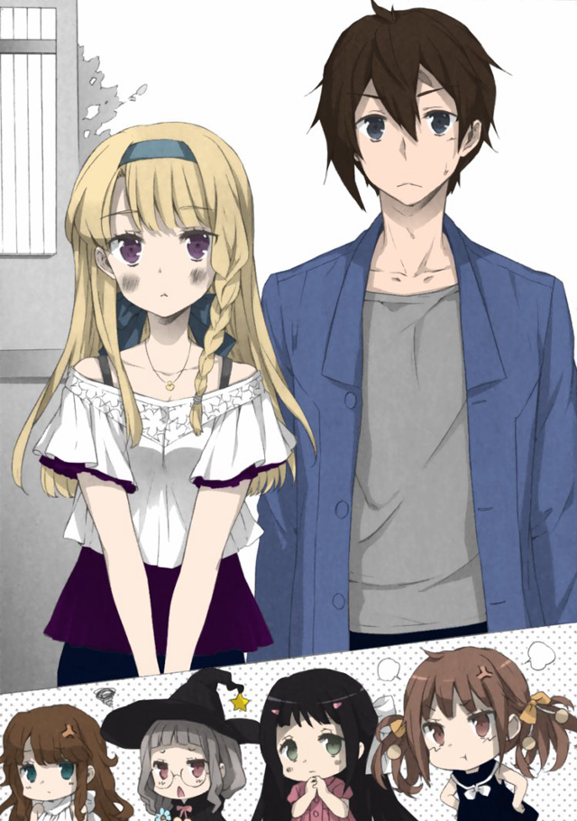 Anime characters couple window cat free wallpaper for mobile - medium preview image