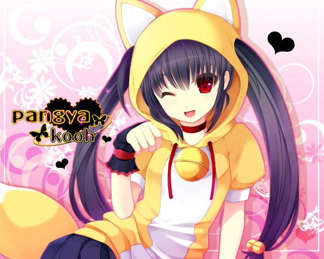 Girl yellow cat costume long free wallpaper for desktop - medium preview image