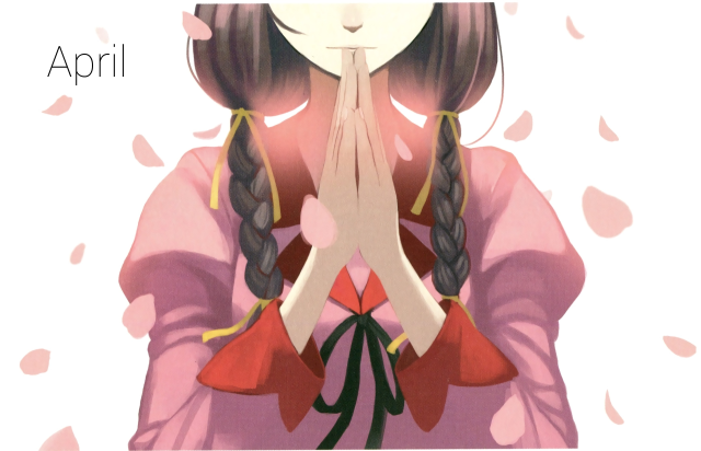 Girl hands together april japanese free wallpaper for desktop - medium preview image