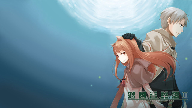 Anime couple water sky background free wallpaper for desktop - medium preview image