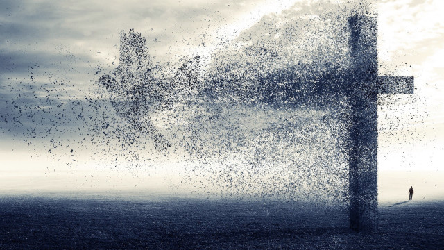 Cross field person standing distance free wallpaper for desktop - medium preview image