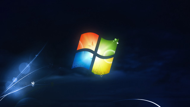 Windows logo night sky milky free wallpaper for desktop - medium preview image