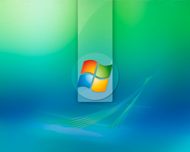Blue green background windows logo free wallpaper for desktop - medium preview image