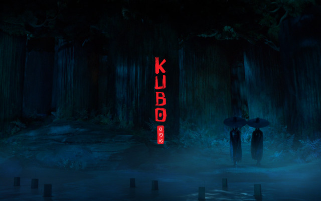Dark forest umbrella kubo retrofuturism free wallpaper for desktop - medium preview image