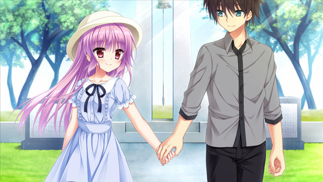 Man woman holding hands window free wallpaper for desktop - medium preview image