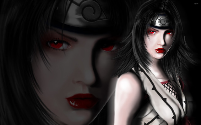 Gothic anime redeyes blackbackground dualpersona free wallpaper for desktop - medium preview image