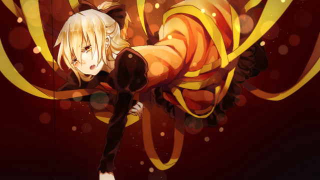 Anime character cat back arm free wallpaper for desktop - medium preview image