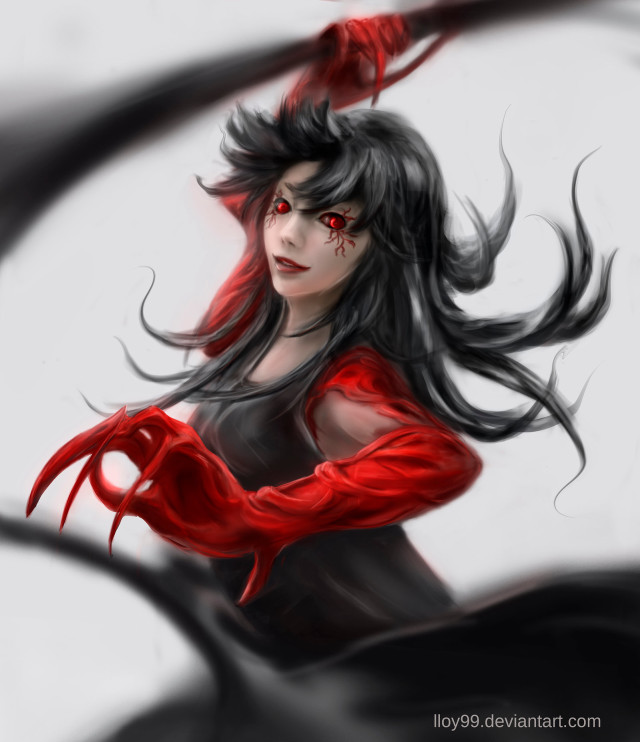 Woman long hair red gloves free wallpaper for tablet - medium preview image