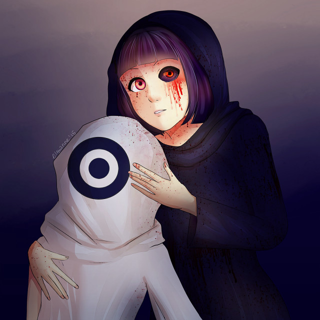 Woman blood hoodie hugging man free wallpaper for tablet - medium preview image