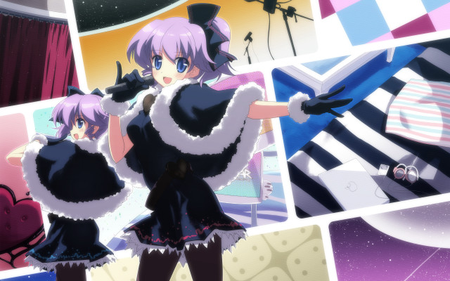 Anime girls wall pictures chair free wallpaper for desktop - medium preview image