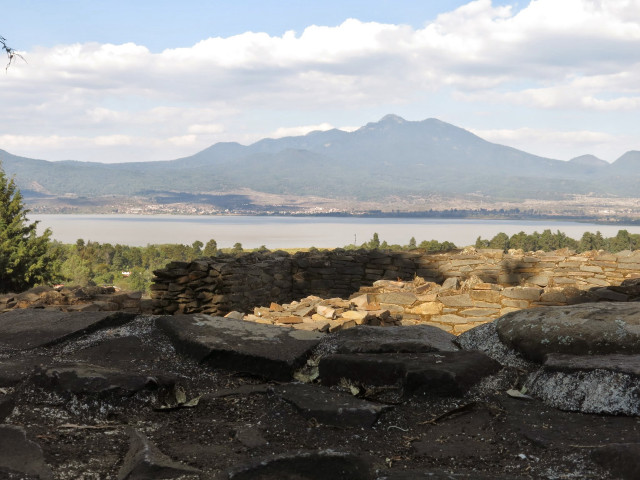 Mountain lake sky clouds city free wallpaper for desktop - medium preview image