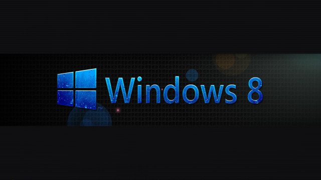 Blue logo windows 8 black free wallpaper for desktop - medium preview image