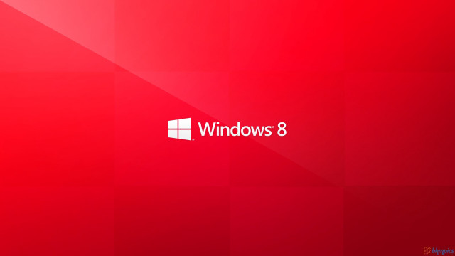 Red wall windows8 logo red free wallpaper for desktop - medium preview image