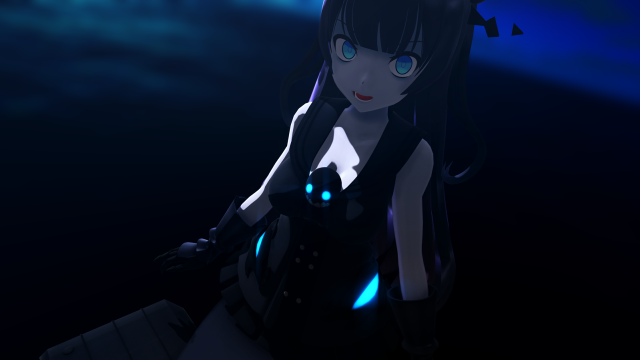 Woman cat darkroom blue light free wallpaper for desktop - medium preview image