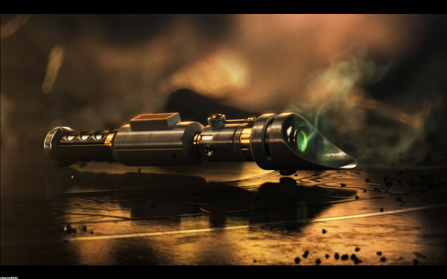 Telescope closeup smoke greenlight table free wallpaper for desktop - medium preview image