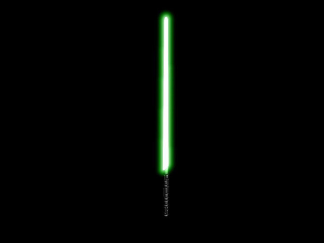 Green lightsaber glowing dark star free wallpaper for desktop - medium preview image