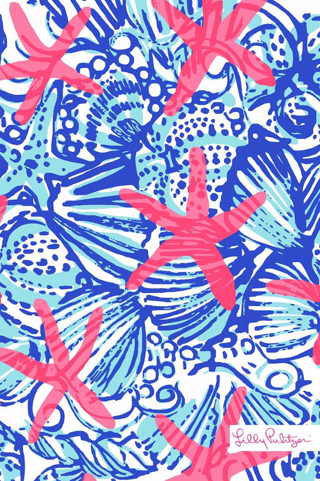 Blue pink flower pattern ocean free wallpaper for mobile - medium preview image