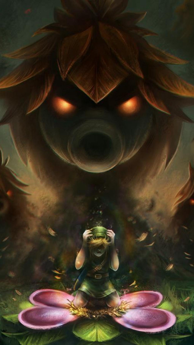 Person sitting flower giant mushroom free wallpaper for mobile - medium preview image