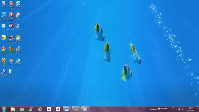 Computer screen fish water window free wallpaper for desktop - medium preview image