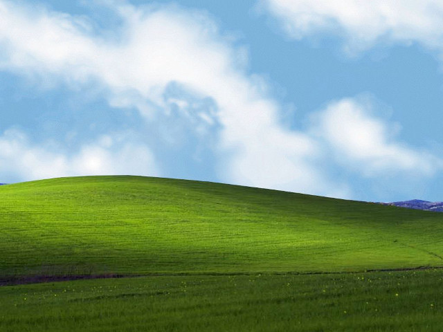 Green field blue sky clouds #70 free wallpaper for desktop - medium preview image