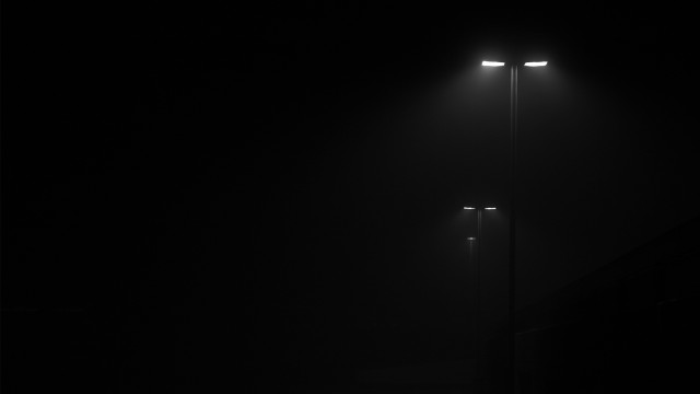 Street light dark background night free wallpaper for desktop - medium preview image