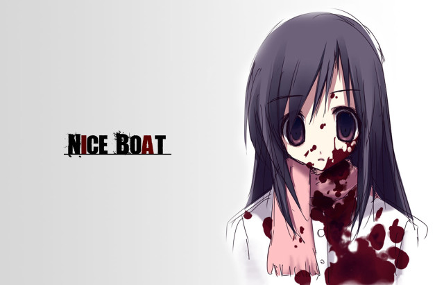 Girl blood face bloody hand free wallpaper for desktop - medium preview image
