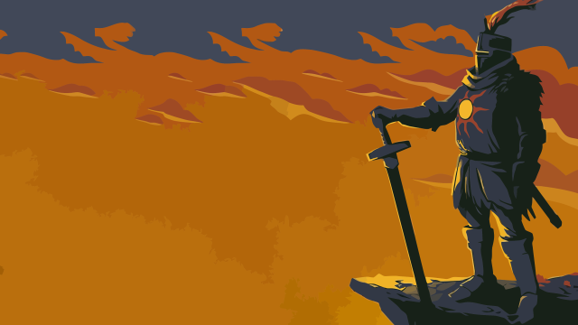 Man mountain sword stick flag free wallpaper for desktop - medium preview image