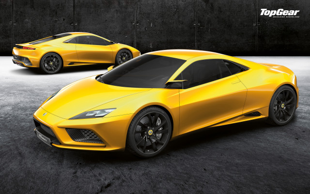 Yellow sports cars dark room free wallpaper for desktop - medium preview image