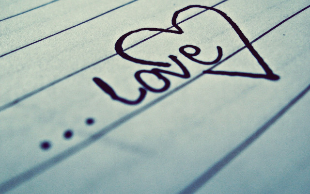 Love paper heart marker drawing free wallpaper for desktop - medium preview image