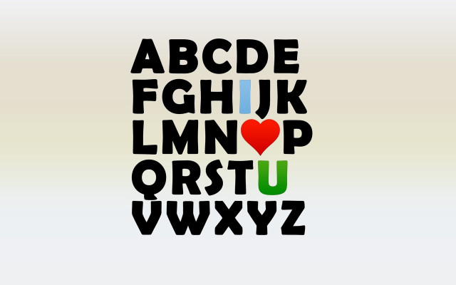 Letters heart image set design free wallpaper for desktop - medium preview image