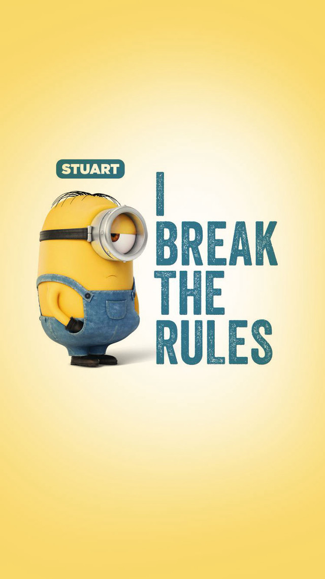 Minion funny quote i break free wallpaper for mobile - medium preview image