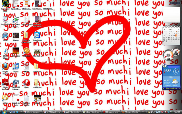 Heart drawn computer screen love free wallpaper for desktop - medium preview image