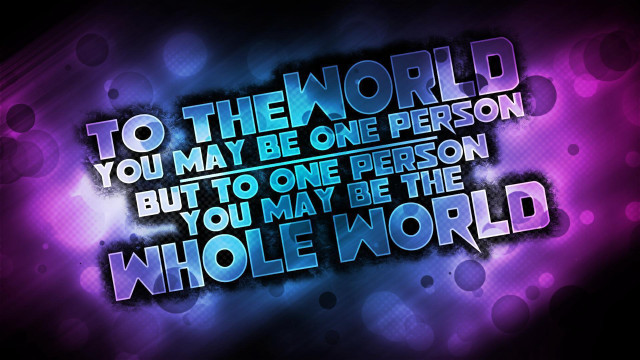 Purple blue background quote one free wallpaper for desktop - medium preview image