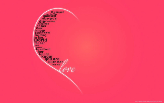 Pink background heart word center #3 free wallpaper for desktop - medium preview image