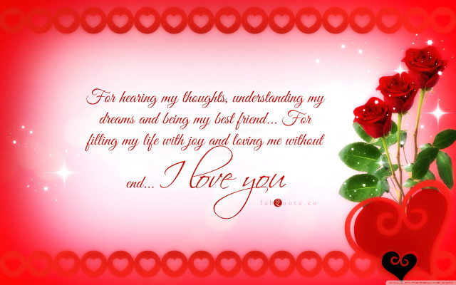 Red heart roses poem middle free wallpaper for desktop - medium preview image