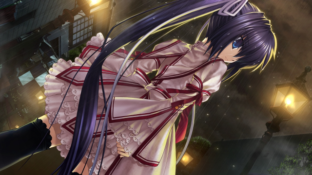 Woman longdress sword night alley free wallpaper for desktop - medium preview image