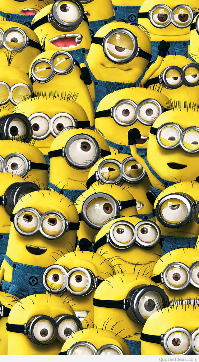 Minion faces bunch group collection free wallpaper for mobile - medium preview image