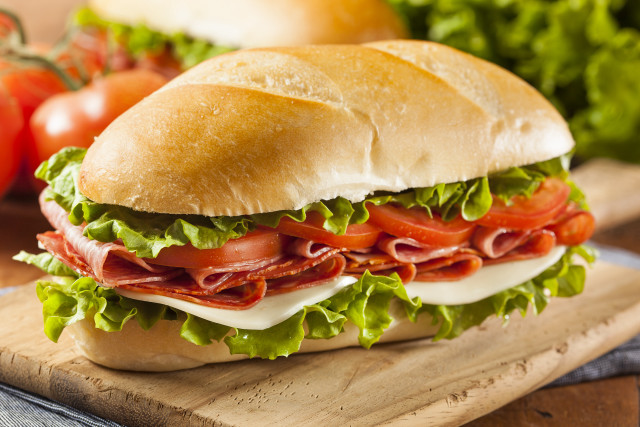 Sandwich meat cheese tomatoes cuttingboard free wallpaper for desktop - medium preview image
