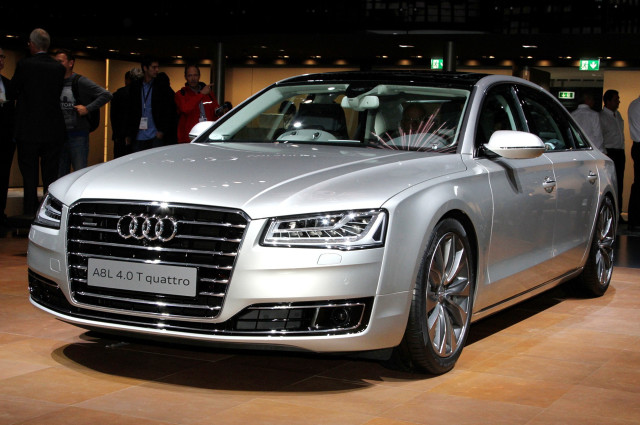 Silver car showroom people looking free wallpaper for desktop - medium preview image