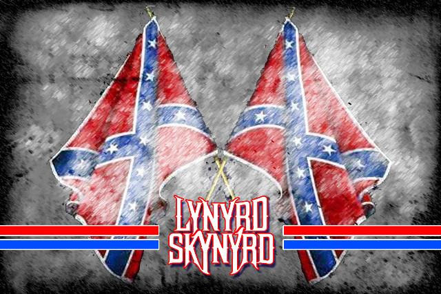 Lynnyrd skyyrd flags red white free wallpaper for desktop - medium preview image