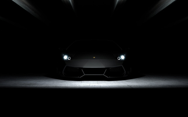 Black sports car dark room #17 free wallpaper for desktop - medium preview image