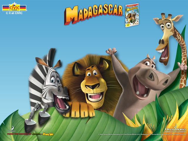 Cartoon animals zebra jungle background free wallpaper for desktop - medium preview image