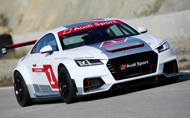 White sports car cliff road free wallpaper for desktop - medium preview image