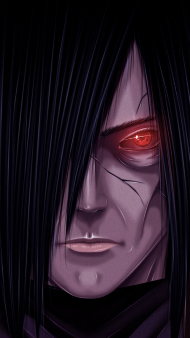Man red eyed black hair free wallpaper for mobile - medium preview image