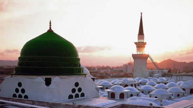 White domes green dome sunset free wallpaper for desktop - medium preview image